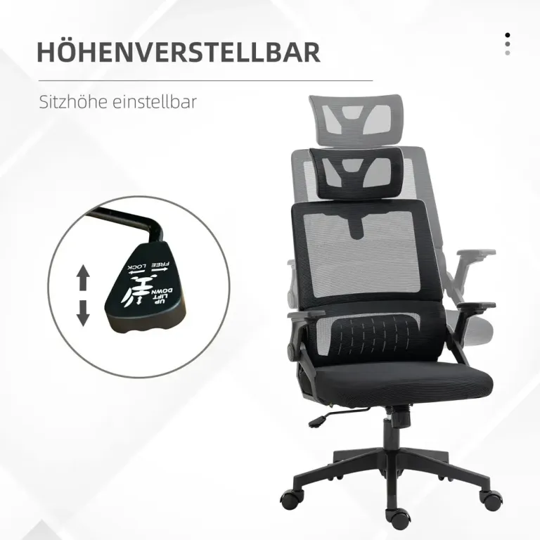 Kontorsstol Datorstol Svart av Mesh och Metall