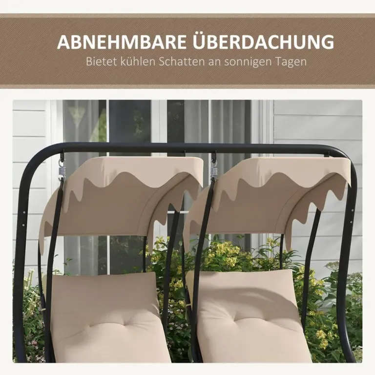 Hammock 2-Sits med Soltak 170 x 136 x 170 cm