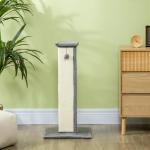 Skrapstolpe Klösträd Grå Kräm av Sisal och Plysch för Katter upp till 5 kg Inomhusbruk med Lekboll Stabil Design 81 cm