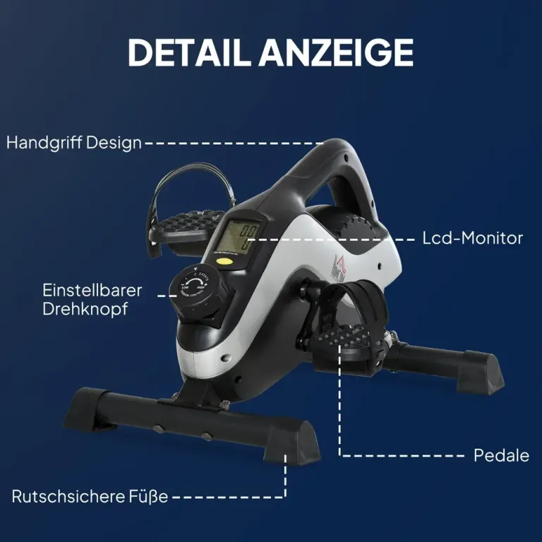 Mini-Motionscykel och Pedaltränare för Ben och Armar