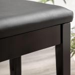 Pianobänk Pianopall Svart av Trä och Konstläder för Musiker och Skola Höjdjusterbar med Förvaringsutrymme Bekväm Sittdyna 75 x 35 x 49 cm