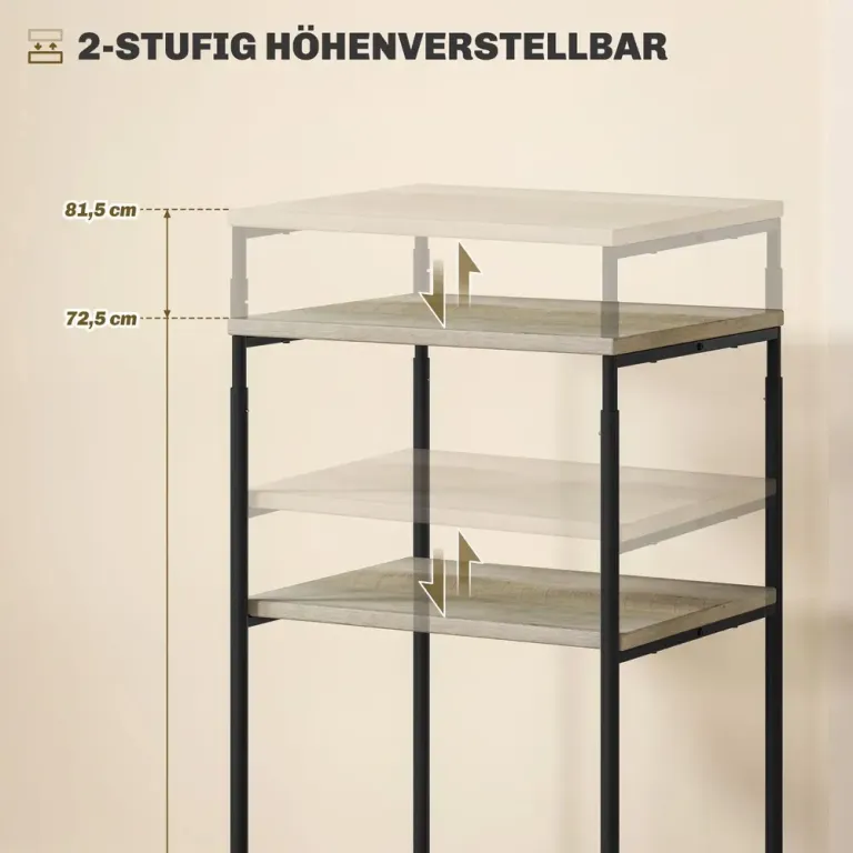 Skrivarställ Rullvagn Svart av Stål 39 x 34,5 x 81,5 cm