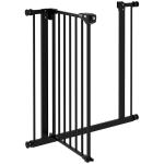 Hundgrind/Husdjursgrind, Metall och Plast, Svart, 74–80 cm