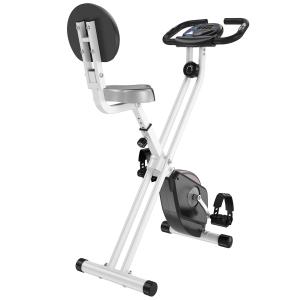 Motionscykel F-Bike Cykeltränare 8 Nivåer Magnetiskt Motstånd Höjdjusterbar Robust Stålram Svart Grå 43 X 97 X 109 Cm