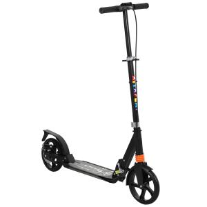 Sparkcykel för Barn med Justerbart Styre och Hopfällbar Design för Lek och Motion Hållbar och Säker Svart Plast 6-12 år 94 x 36 x 88-103 cm