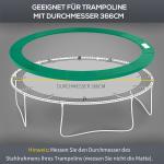 Trampolintillbehör Kantskydd 366 Cm Ripsäker UV-Resistent Material Säkerhetsnät Fjäderskydd Vattenavvisande Färgglad