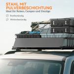 Takkorg för Bil och Taklastbärare med Vindavvisare för Bagage och Transport Hållbar och Stabil Svart Stål upp till 90.7 kg för Tak
