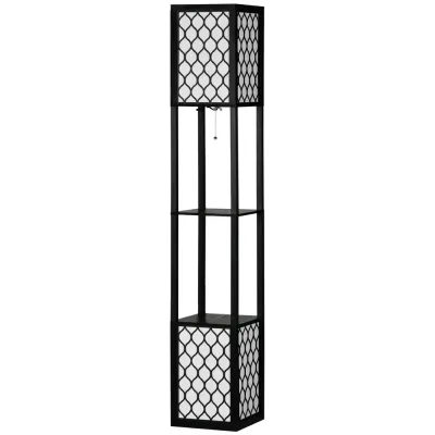 Golvlampa med Hylla Praktisk med Dubbla 26 x 26 x 156 cm
