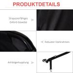 Transportvagn Lastvagn Röd Svart Metall och Textil för Mångsidig Transport Robust Konstruktion