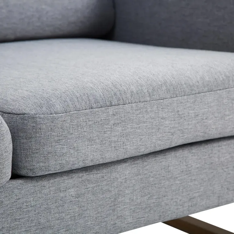 Hörnsoffa i Tyg Soffa med Träben Loungesoffa 2-Sits