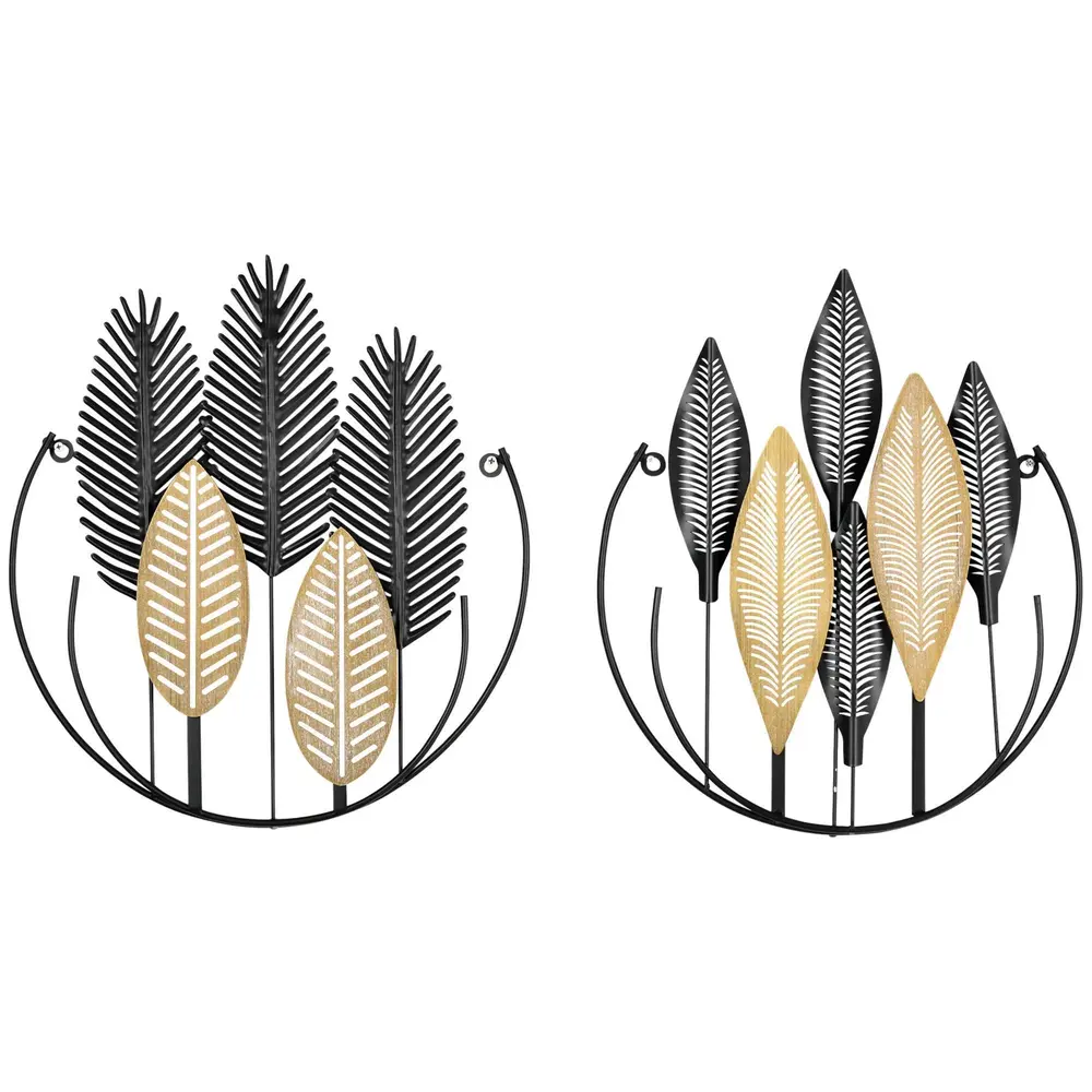 Väggdekoration i Metall 2-Pack Konstverk 40 x 46 Cm