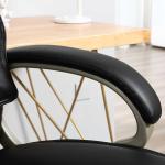 Kontorsstol Skrivbordsstol Svart Tyg och Metall för Kontor och Hem Höjdjusterbar med Vippfunktion Ergonomisk 114-124 Cm
