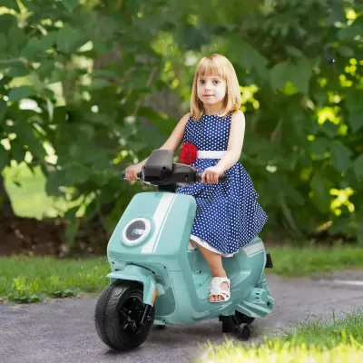 Elmotorcykel Barnmotorcykel Grön av Plast och Metall