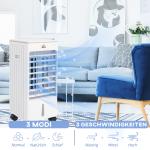 Luftkonditionering AC Vit av ABS för Hemmet Bärbar 3-i-1 med Timer och Hjul 65 W
