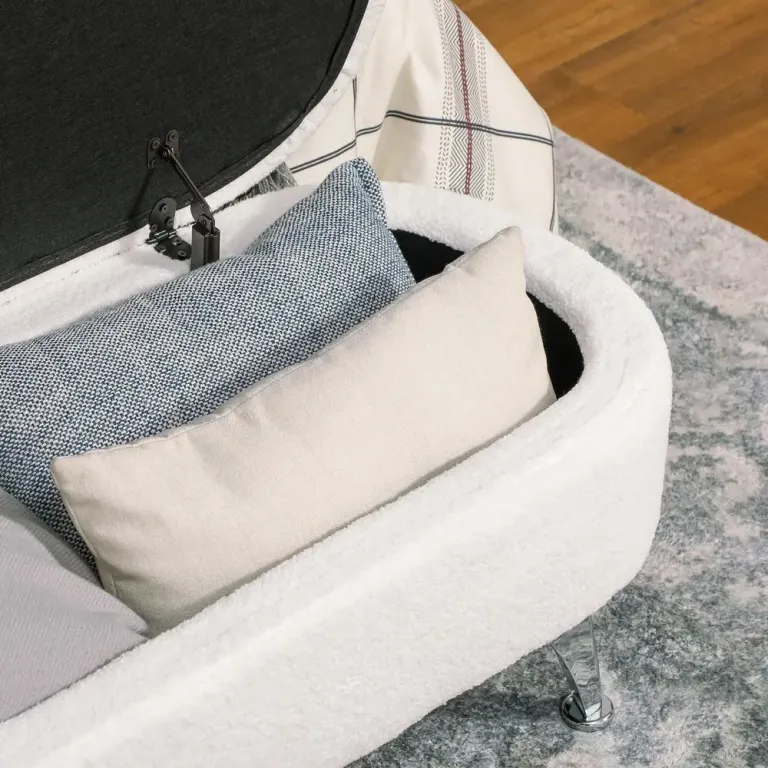 Bänk Förvaringsbänk Vit av Teddy Sammet 114 x 47 x 46,5 cm