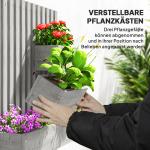 Blomlådor 3-pack för Väggmontering med Justerbar Placering Hållbar och Prisvärd Grå Massivt Trä för Odling 60 x 16 x 80 cm