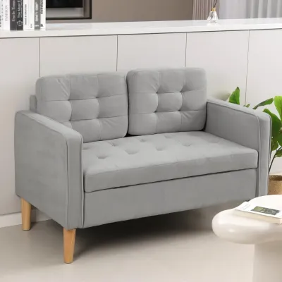 3-Sits Soffa Ljusgrå av Tyg 166,5 x 62 x 82 cm