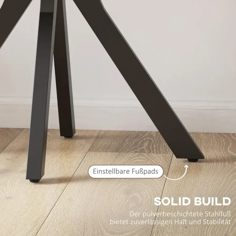 Kompakt Matbord för Kök Rund Bordsskiva Svart 78 x 75 cm