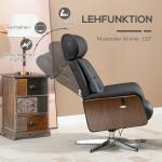 Relaxstol TV-stol med Pall Svart av Konstläder för Komfort och Avkoppling Vridbar Liggstol Lastkapacitet upp till 150 kg Ergonomisk Design