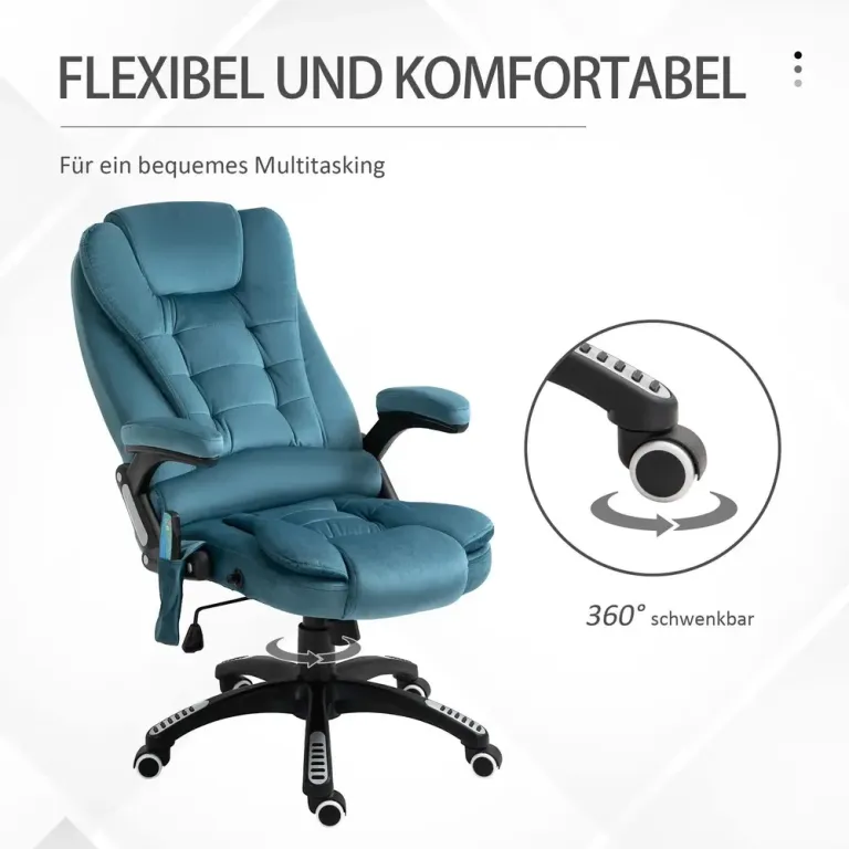 Ergonomisk Gamingstol Kontorsstol med Massage & Värme
