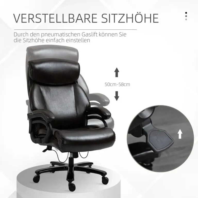Ergonomisk Gamingstol Kontorsstol med Massage & Värme