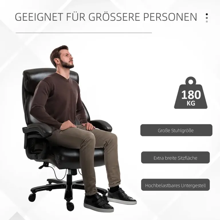 Ergonomisk Gamingstol Kontorsstol med Massage & Värme