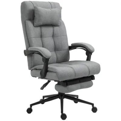 Ergonomisk Kontorsstol med Fotstöd 66 x 70 x 116-124 cm