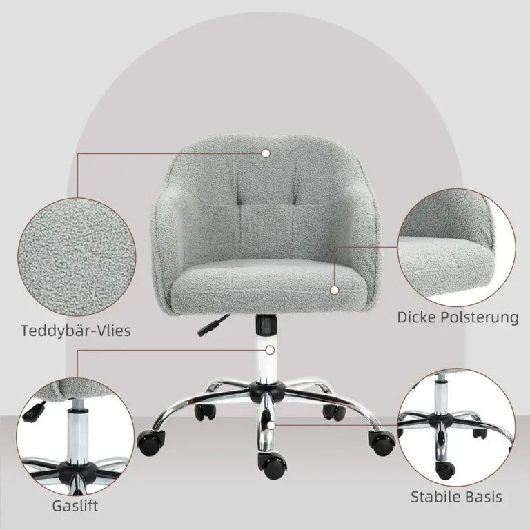 Ergonomisk Kontorsstol med Gungfunktion Grå