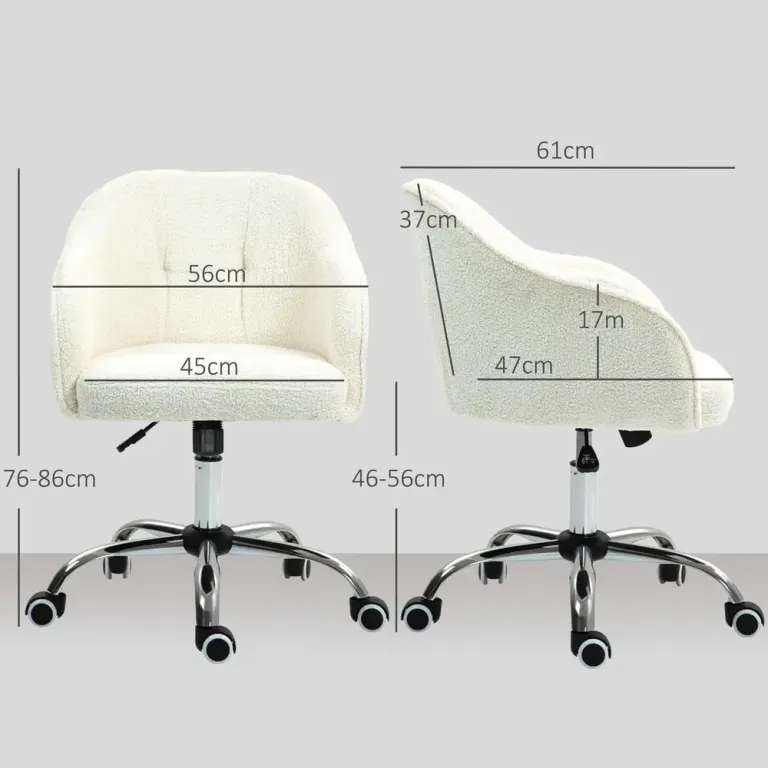 Ergonomisk Kontorsstol med Gungfunktion Gräddvit