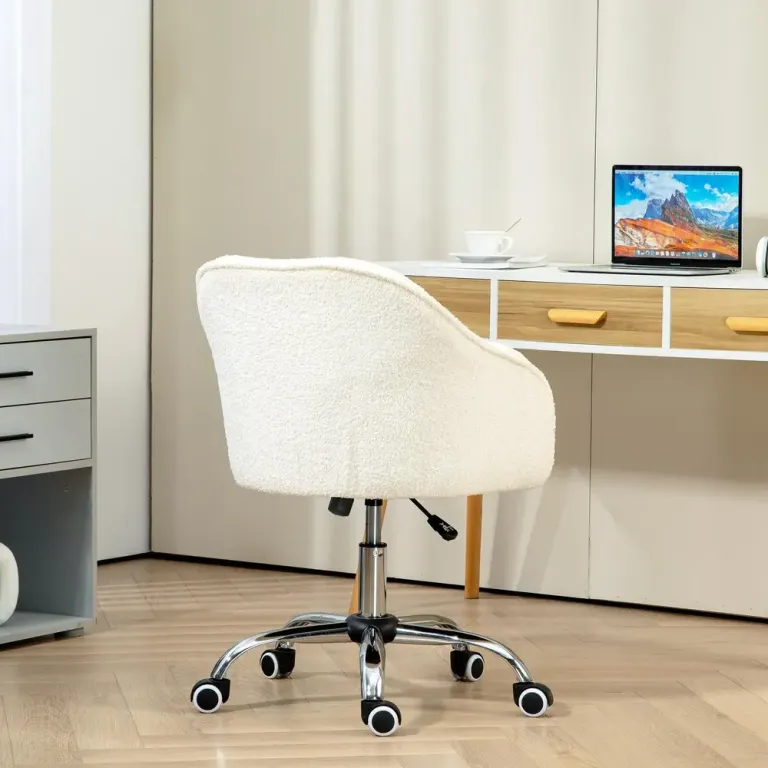 Ergonomisk Kontorsstol med Gungfunktion Gräddvit