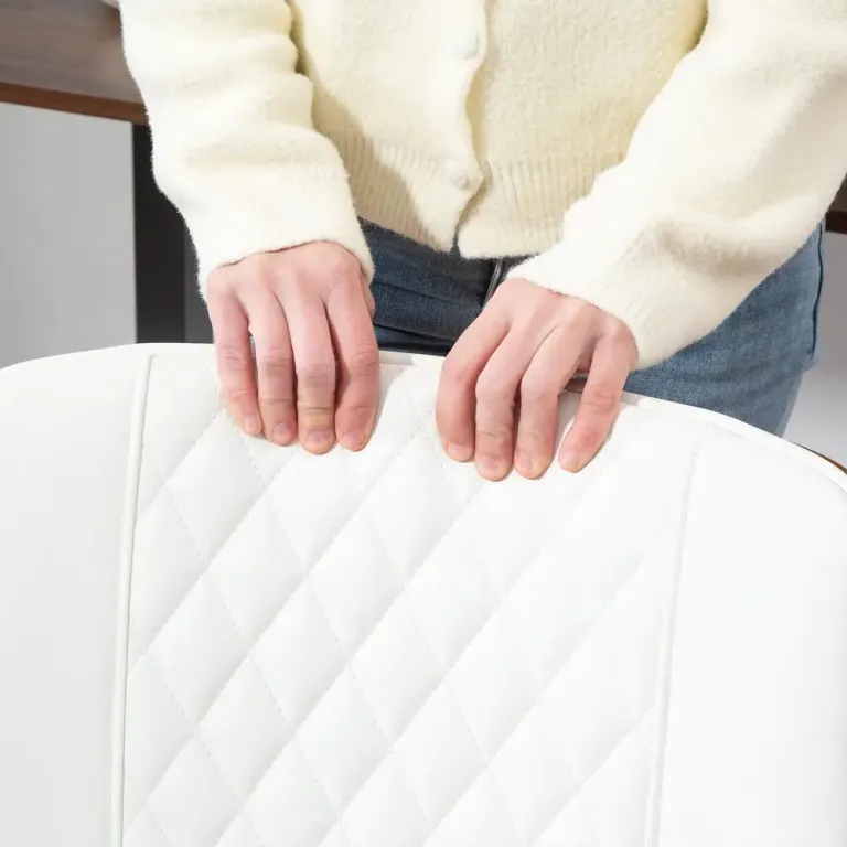 Ergonomisk Kontorsstol med Hjul Höjdjusterbar Vit