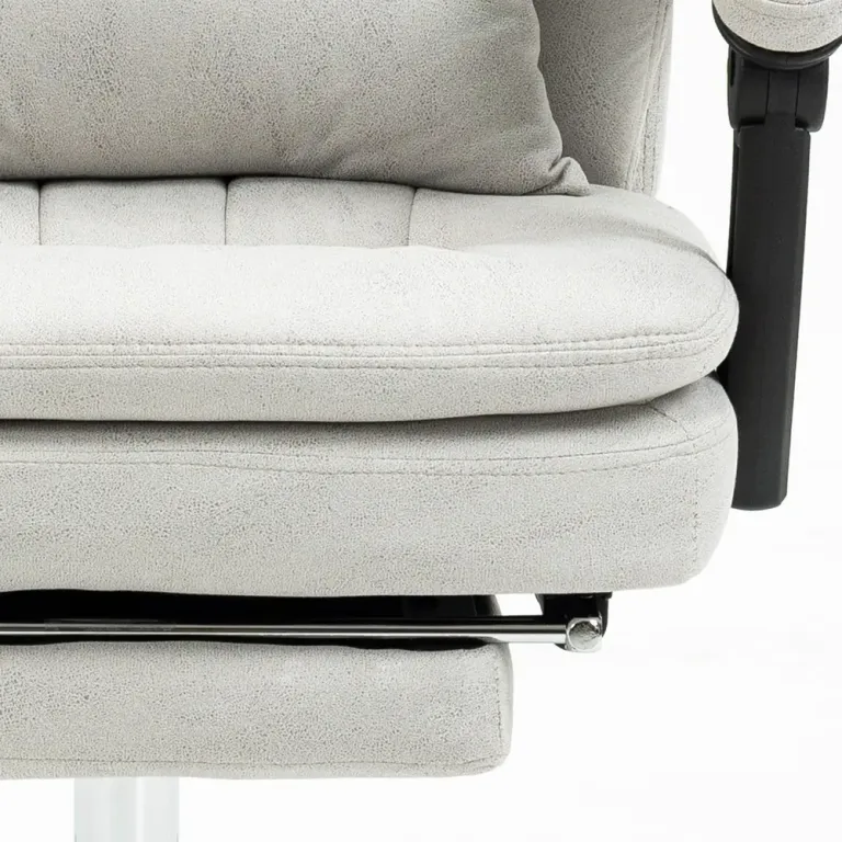 Ergonomisk Kontorsstol med Massage & Värme Gräddvit