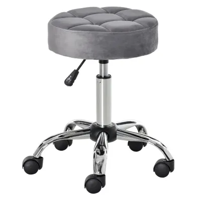 Ergonomisk Rullpall med Ryggstöd 35 x 35 x 49-61 cm