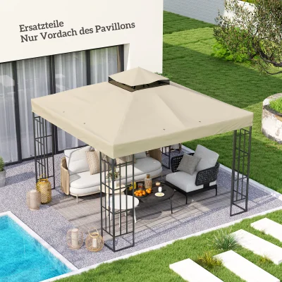 Ersättningstak för Paviljong Vattenavvisande 3 x 3 m