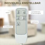 TV-Stol Relaxstol Ljusgrå av Tyg och Metall för Seniorer Elektrisk med Ståhjälp och 3 Motorer Pocketfjäder