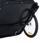 Handkärra Transportvagn Vit Svart Stål och Oxford Tyg Hopfällbar Max 40 Kg 140 X 77 X 65 Cm