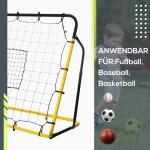 Kickback Fotbollsrebounder Mål Rebound Vägg för Fotboll Basket och Baseball Gul Svart 184 X 63 X 123 Cm