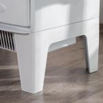 Elektrisk Kamin med LED-Eld, Fristående Värmare med Två Effektlägen, Skapar Mysig Stämning i Hemmet, Vit, 39 x 26 x 54,8 cm, 900/1800 W