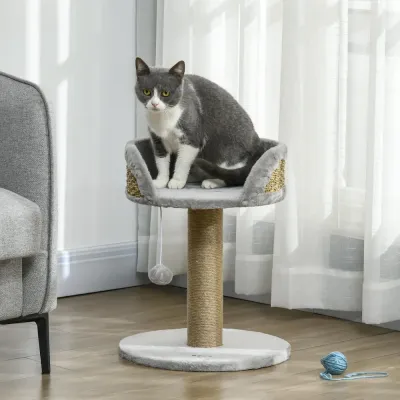 Klösträd Litet Jutegrå av Sisal och Plysch 49 cm