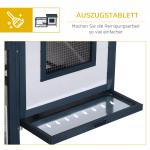 Kaninbur med Utegård Tvåvåningshus för Gnagare med Ramp och Sovplats Väderbeständigt Tak Grön Vit 151 X 78 X 84,5 Cm