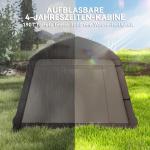 Campingtält Uppblåsbart Tält för 1-2 Personer Beige av Oxford Tyg för Camping och Glamping Vattentätt Lufttält med Pump