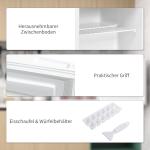 Minifrys Frysbox Elektrisk Vit av Metall för Kök och Kontor Liten Frys med 5-Stegs Temperatur 35 l 47 x 44,2 x 48,8 cm