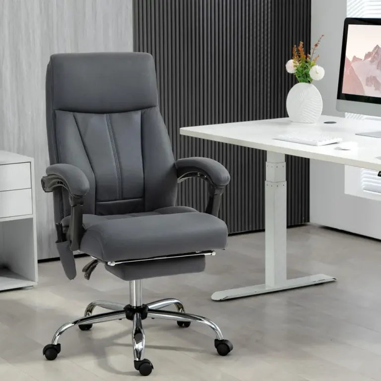 Kontorsstol Mörkgrå av Tyg och Metall Ergonomisk