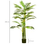 Konstgjord Växt Palm Konstträd i Kruka Grön av Plast för Vardagsrum och Kontor Naturtrogen Dekoration Höjd 190 cm