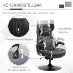 Ergonomisk Gamingstol med Högtalare, Bekväm Datorstol med Bluetooth och Vippfunktion, Inkluderar Nackstöd och Svankkudde, Blå