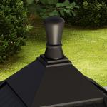 Sollampa för Trädgård med LED och Ljussensor för Utomhusbelysning Hållbar och Vattentät Svart Plast och Metall IP44 127 cm