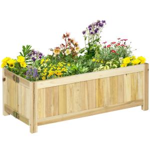 Hopfällbar Odlingslåda i Granträ, Kompakt Planteringslåda för Balkong, Smidig Odling av Örter och Blommor, Natur, 70 x 30 x 25 cm