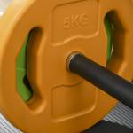 Hantelset 20 kg i Gjutjärn, med Anslutningsrör, Halkfritt Handtag, Flerfärgad