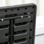 Dynbox 366 Liter med Hjul och Handtag för Trädgårdsförvaring Hållbar och Vattentät Svart Plast med Trälook 120 x 50 x 60 cm
