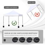 Vikter för Partytält och Paviljong Fyllbara Fotvikter HDPE-Plast Säkrar Tältet mot Vind Svart 25 X 6 Cm 5 Kg